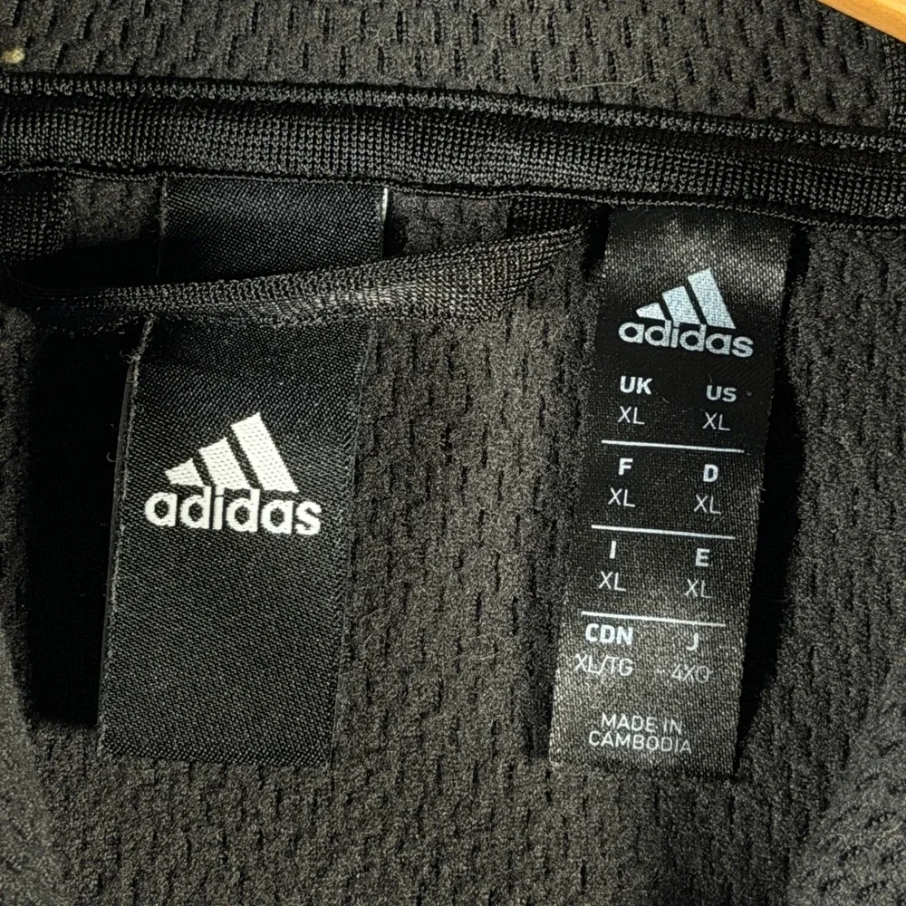 Adidas Mens XL Charcoal Grey Waffle Knit Pullover Hoodie 03 Graphic 15241